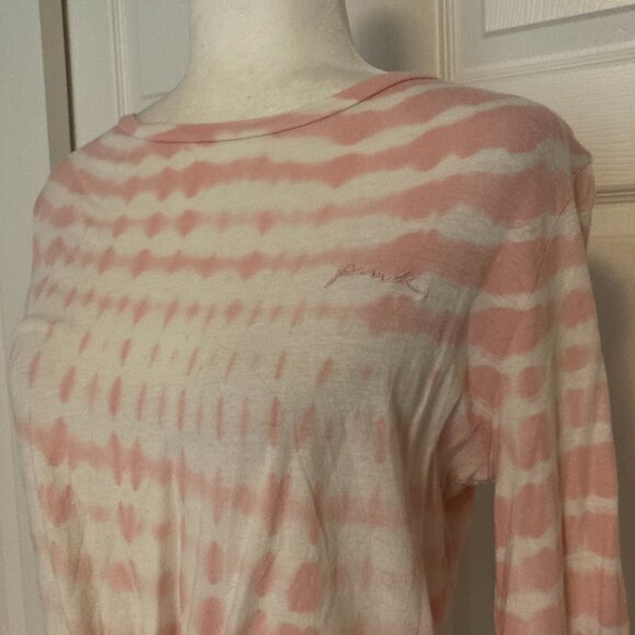 Victoria's Secret PINK tie dye long sleeve knot-front tee - Picture 3 of 8